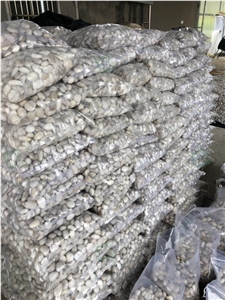White Pebbles For Paving Decoration Walkway Pebble Stone